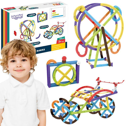 WOOPIE 3D matematinės konstravimo kaladėlės, 155 dalys