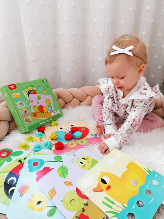 TOOKY TOY gyvūnų mozaika su spalvotais mygtukais
