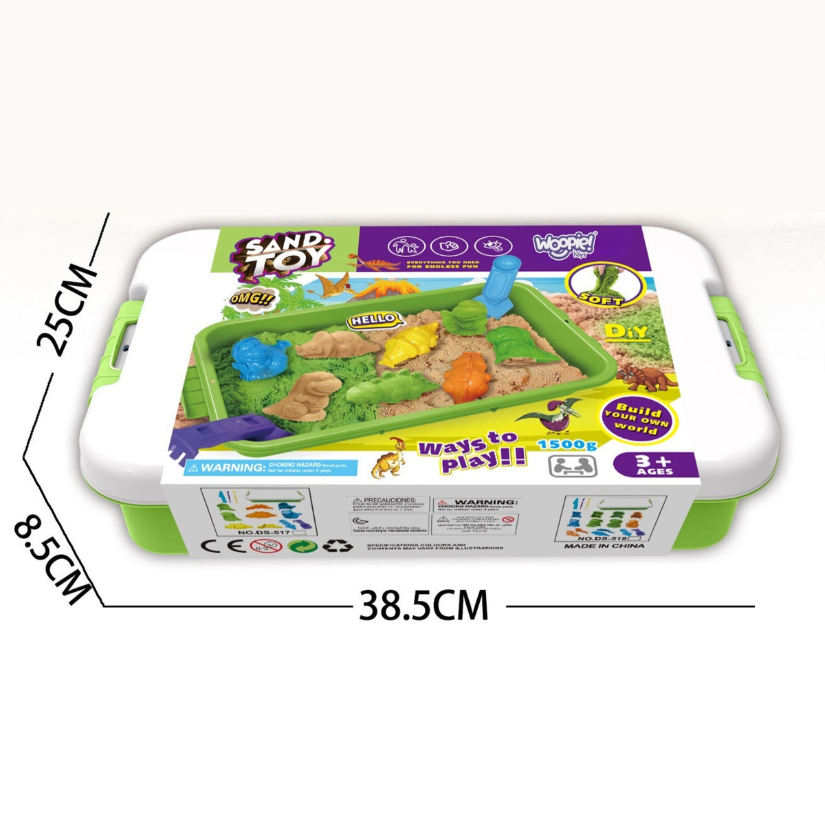 WOOPIE kinetinio smėlio rinkinys „Safari“, 1,5 kg – nuotrauka 10