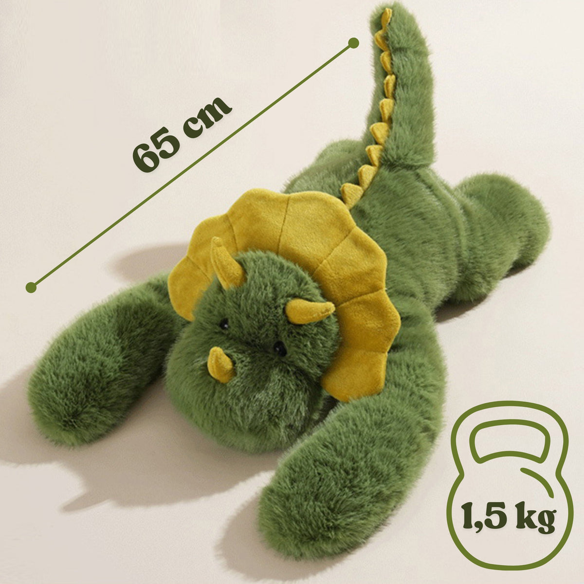 WOOPIE sunkusis sensorinis pliušinis dinozauras, 1,5 kg – nuotrauka 12