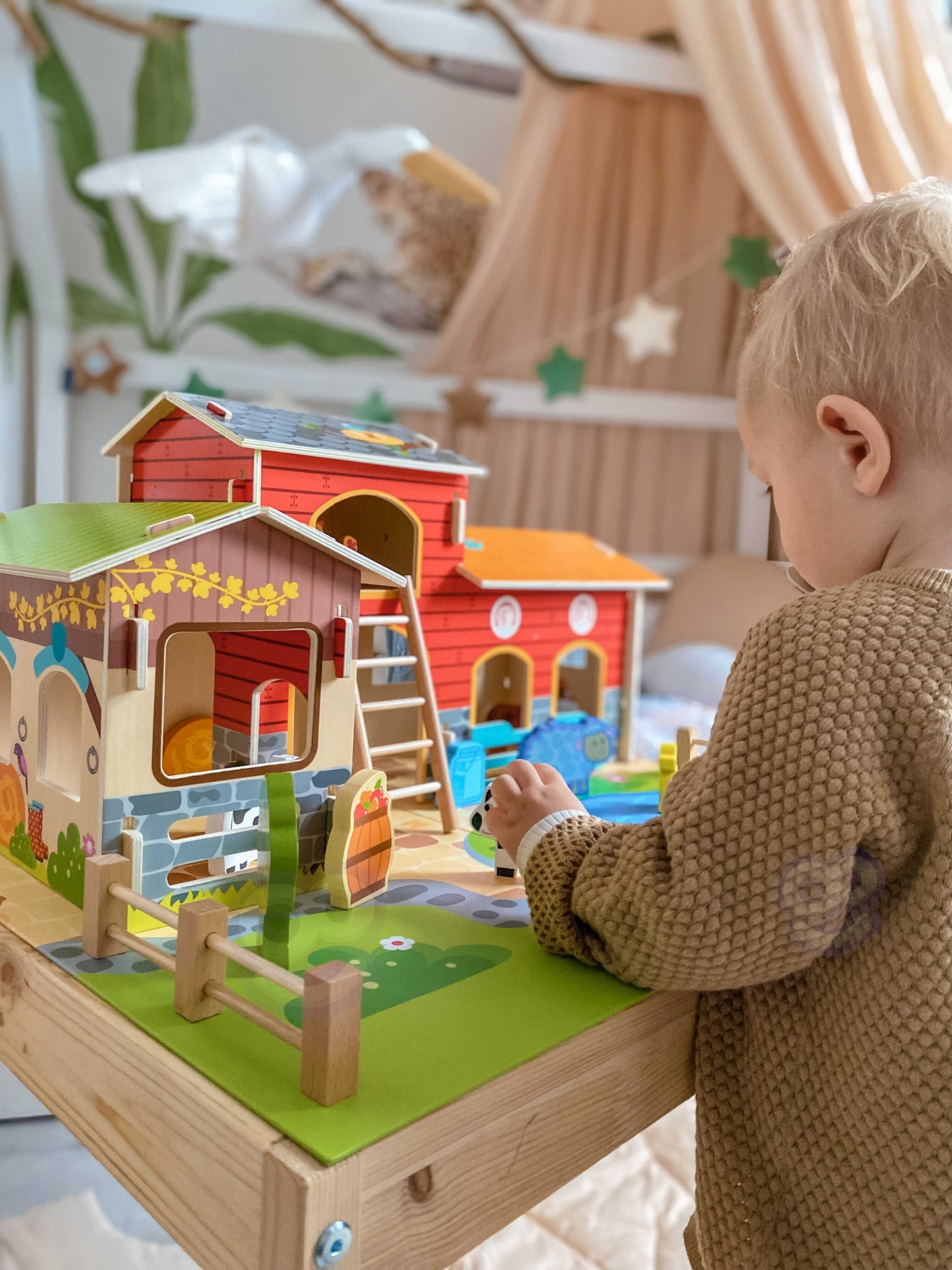 WOOPIE GREEN fermos gyvūnų ir pastatų rinkinys, 18 vnt. – nuotrauka 5