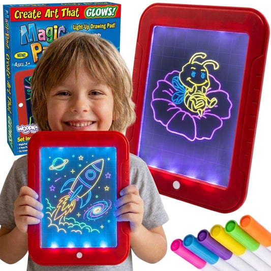 WOOPIE LED piešimo lentelė su neoniniais flomasteriais